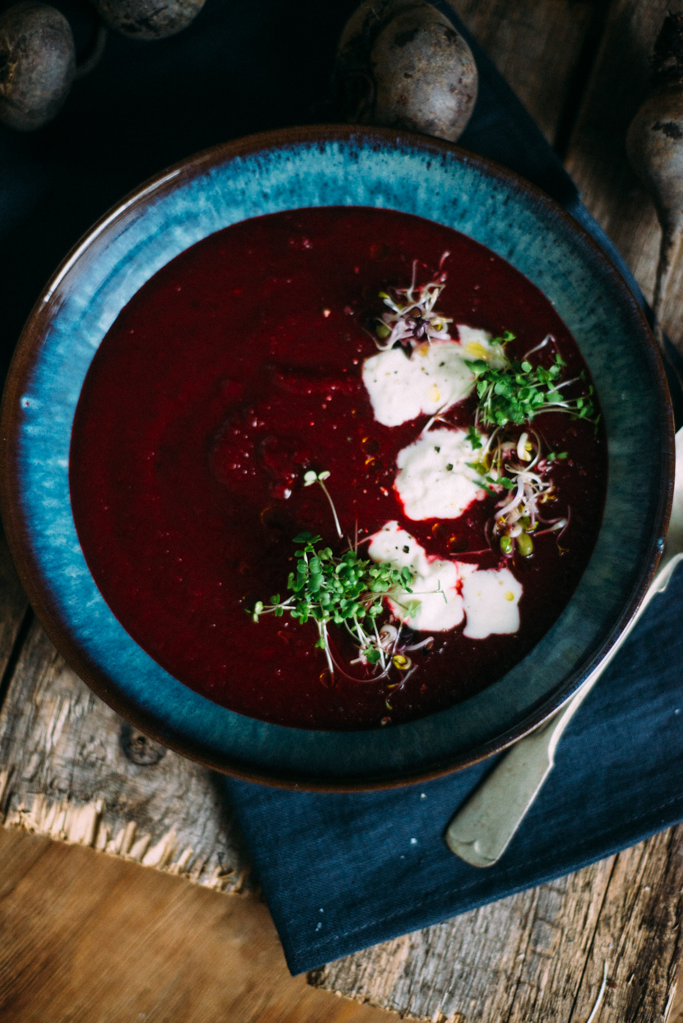 Rote Bete Suppe mit Kresse - Garten Fräulein - Der Garten Blog